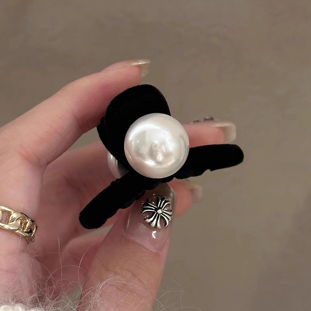 Glossy Pearl Mini Hair Claw Clip view 9
