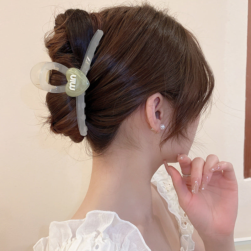Jelly Heart Hair Claw Clip