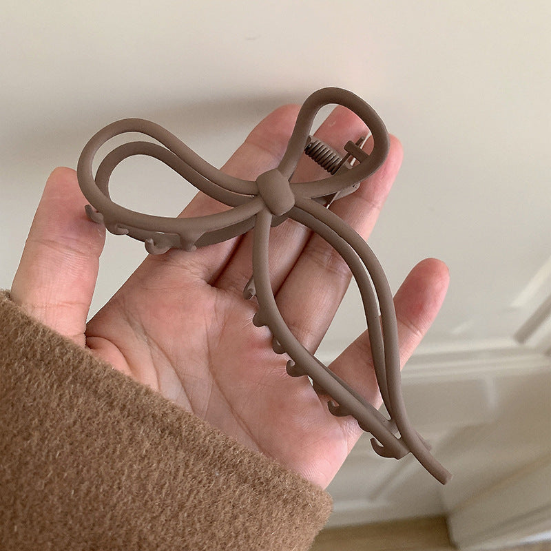 Minimal Bow Metal Hair Claw Clip view 7