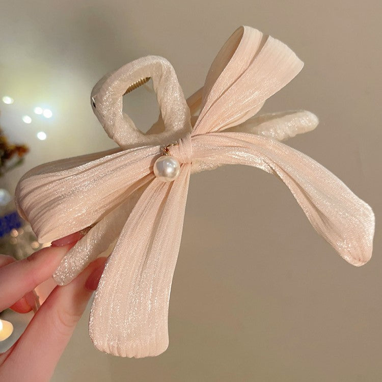 Pleated Bow Hair Claw Clip view 7