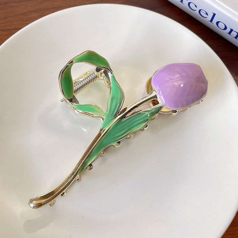 Tulip Flower Hair Claw Clip view 8