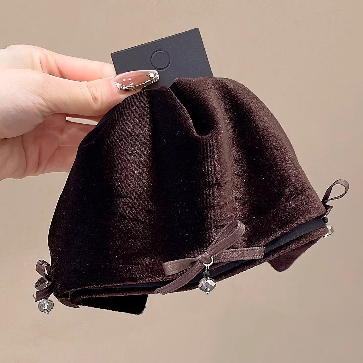 Velvet Skirt Bow Hair Claw Clip view 7