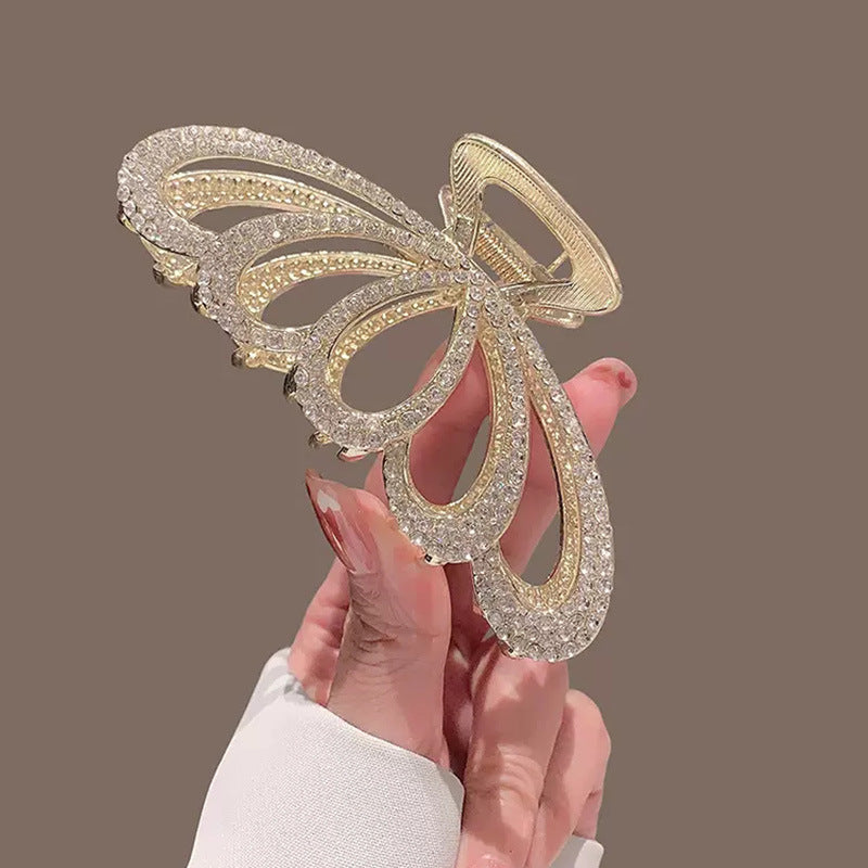 Gold Tail Fin Hair Claw Clip front view