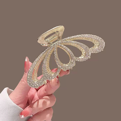 Gold Tail Fin Hair Claw Clip side view