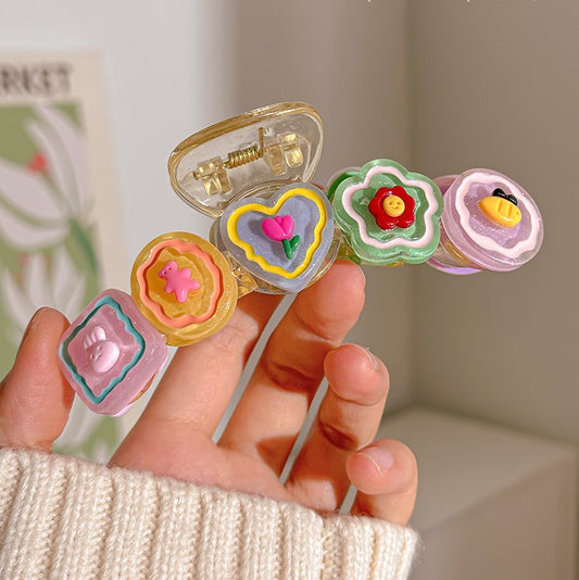 Cute Flower Hair Claw Clip