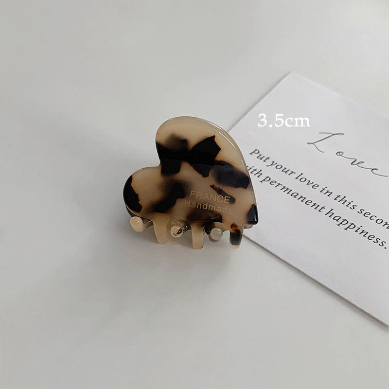 Acetate Heart Mini Hair Claw Clip view 10