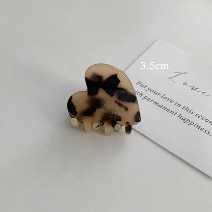 Acetate Heart Mini Hair Claw Clip view 10