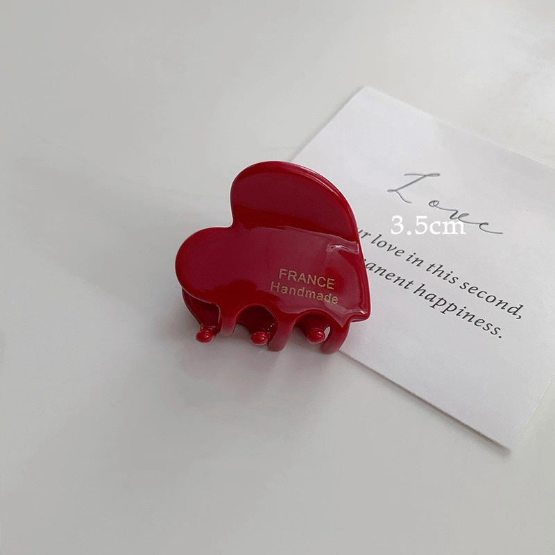 Acetate Heart Mini Hair Claw Clip view 11