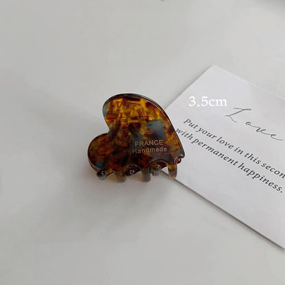 Acetate Heart Mini Hair Claw Clip view 6