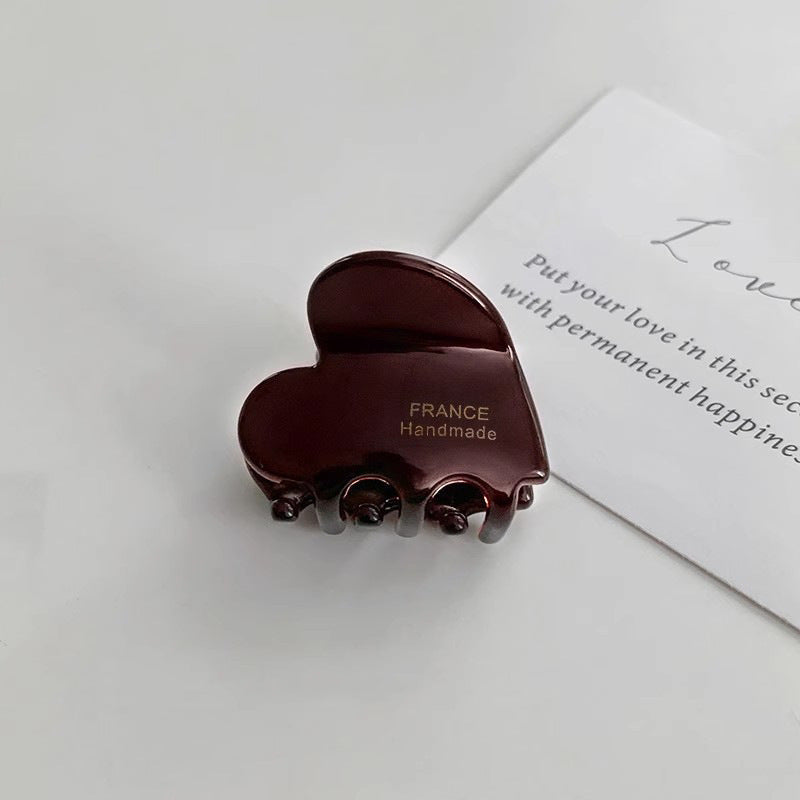 Acetate Heart Mini Hair Claw Clip view 7