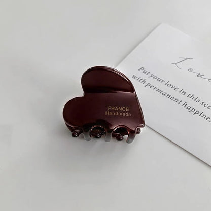 Acetate Heart Mini Hair Claw Clip view 7