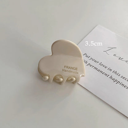 Acetate Heart Mini Hair Claw Clip view 8
