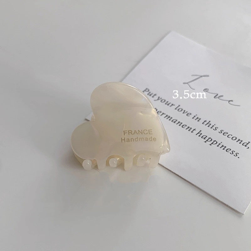 Acetate Heart Mini Hair Claw Clip view 9
