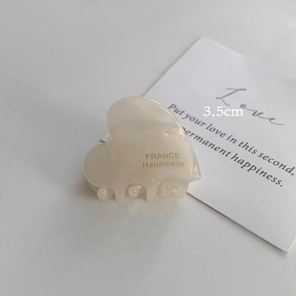 Acetate Heart Mini Hair Claw Clip view 9