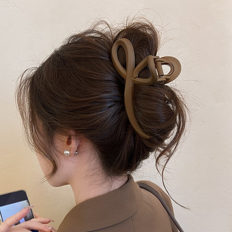Burgundy Sculpted Hair Claw Clip view 10