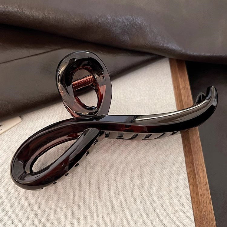 Burgundy Sculpted Hair Claw Clip view 13