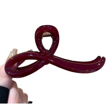 Burgundy Sculpted Hair Claw Clip view 5