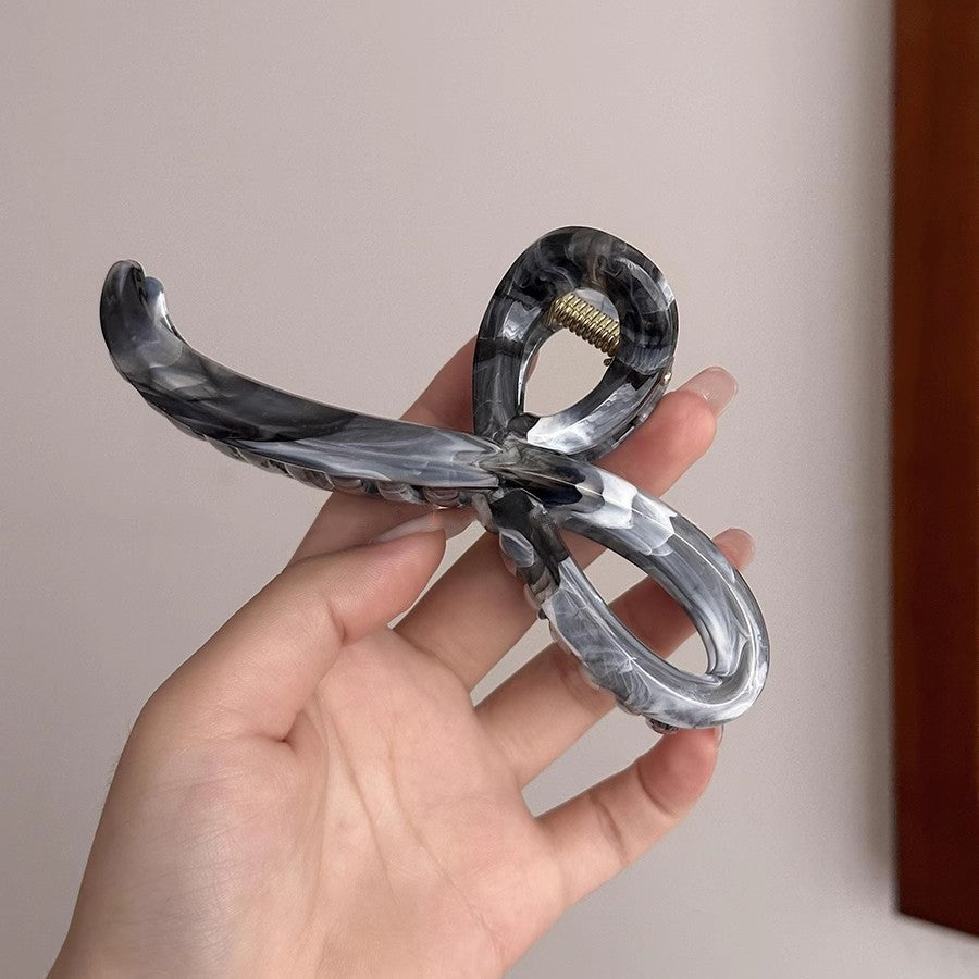 Burgundy Sculpted Hair Claw Clip view 7