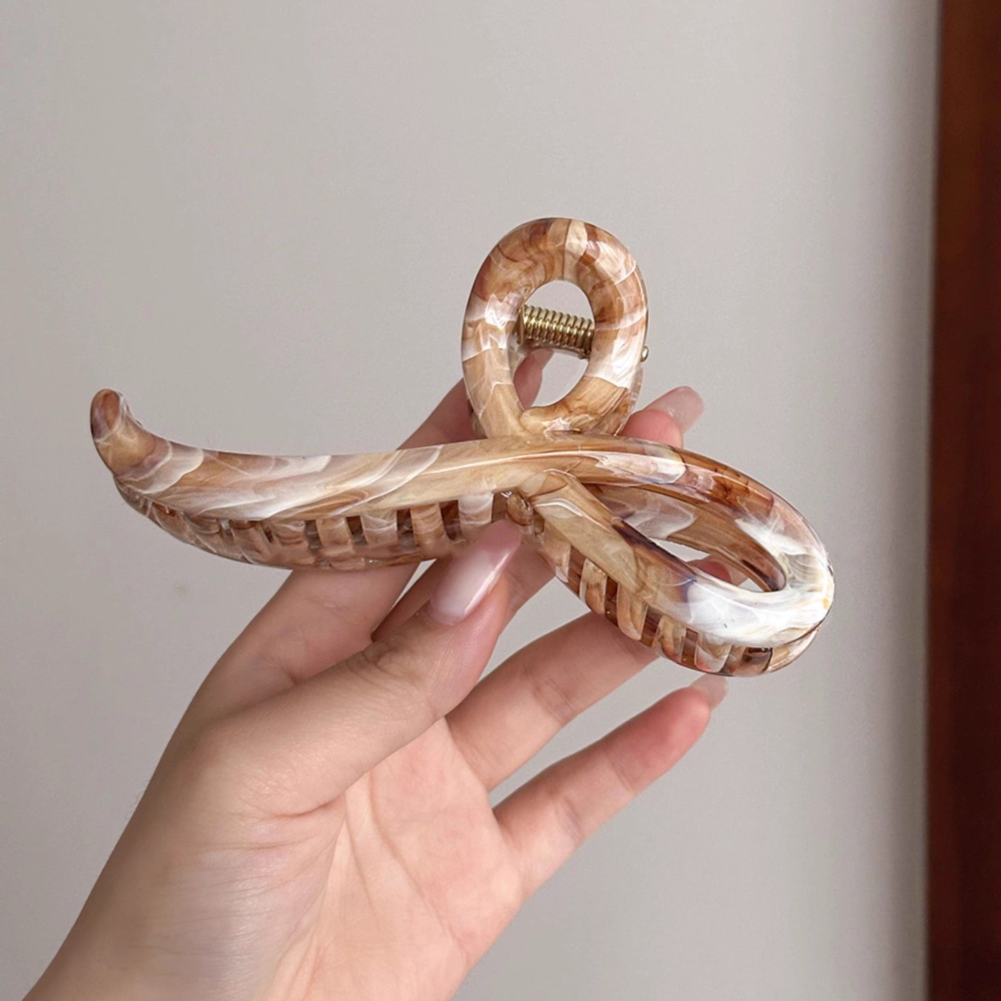 Burgundy Sculpted Hair Claw Clip view 8