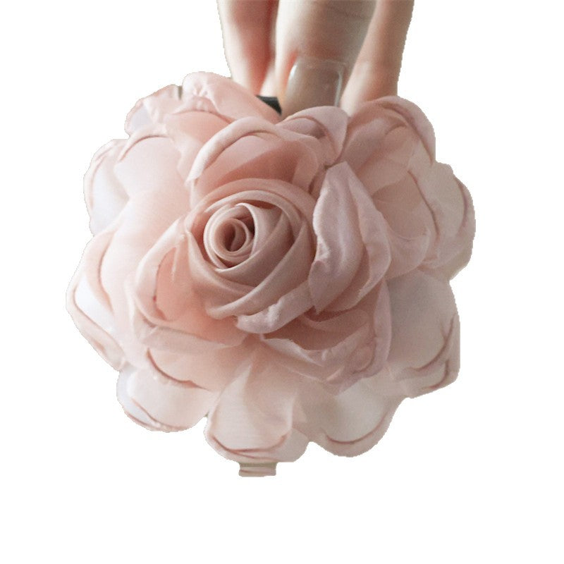 Camellia Organza Flower Hair Claw Clip view 5