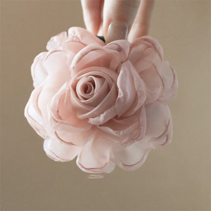 Camellia Organza Flower Hair Claw Clip view 7