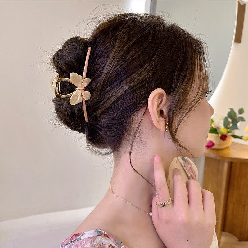 Colorful Metal Butterfly Hair Claw Clip view 3