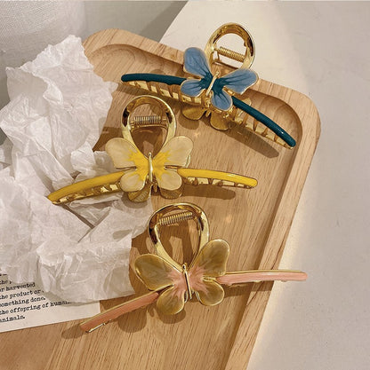 Colorful Metal Butterfly Hair Claw Clip view 4