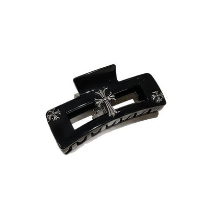 Cross Accent Black Hair Claw Clip view 5