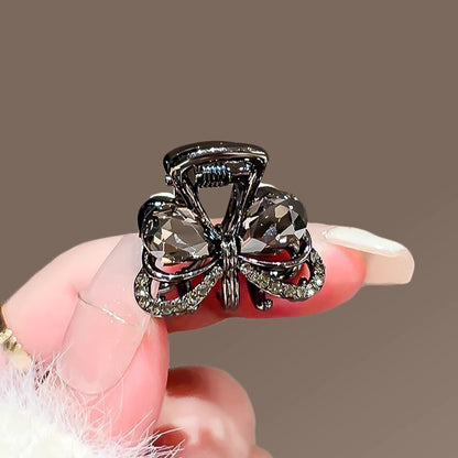 Crystal Bow Mini Hair Claw Clip view 4