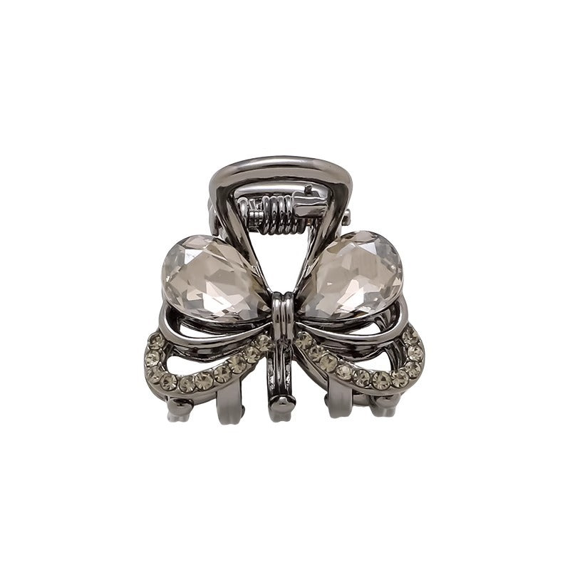 Crystal Bow Mini Hair Claw Clip view 5