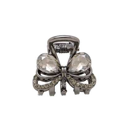 Crystal Bow Mini Hair Claw Clip view 5