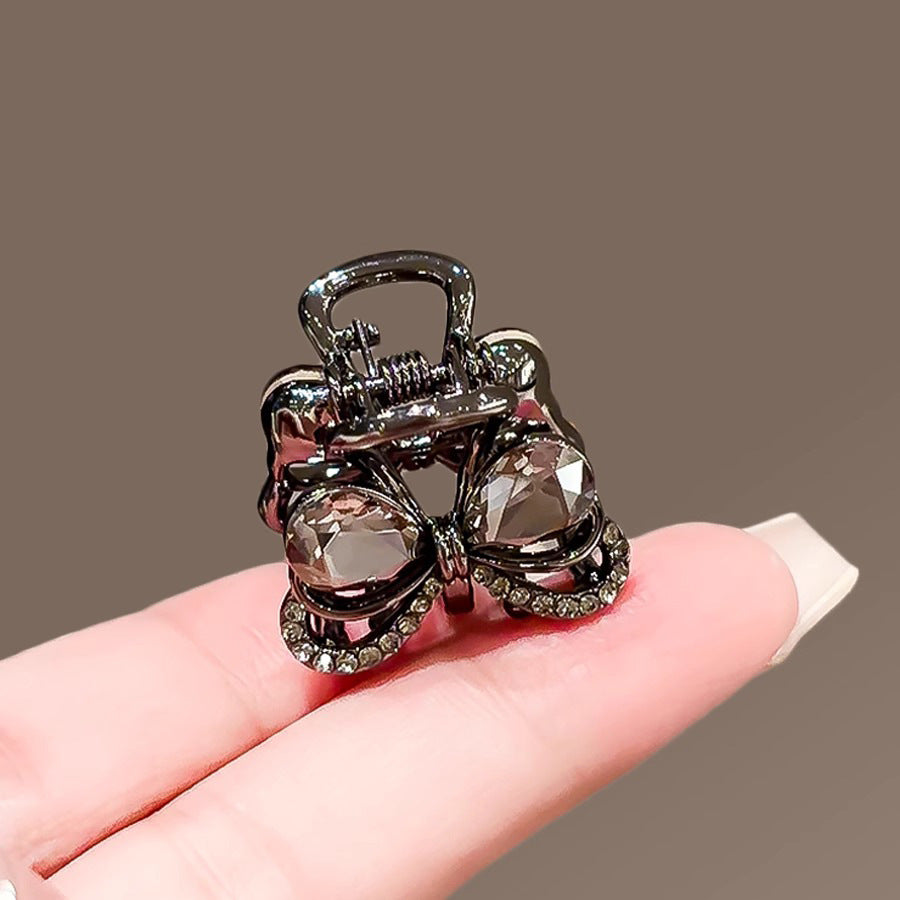 Crystal Bow Mini Hair Claw Clip view 6