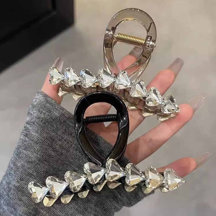 Crystal Heart Hair Claw Clip view 2