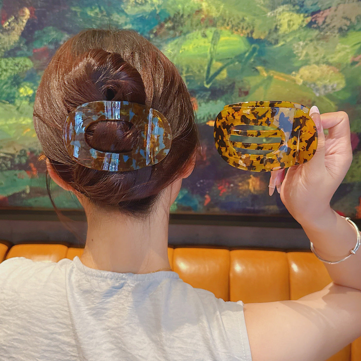 Curved Acetate Hair Claw Clip