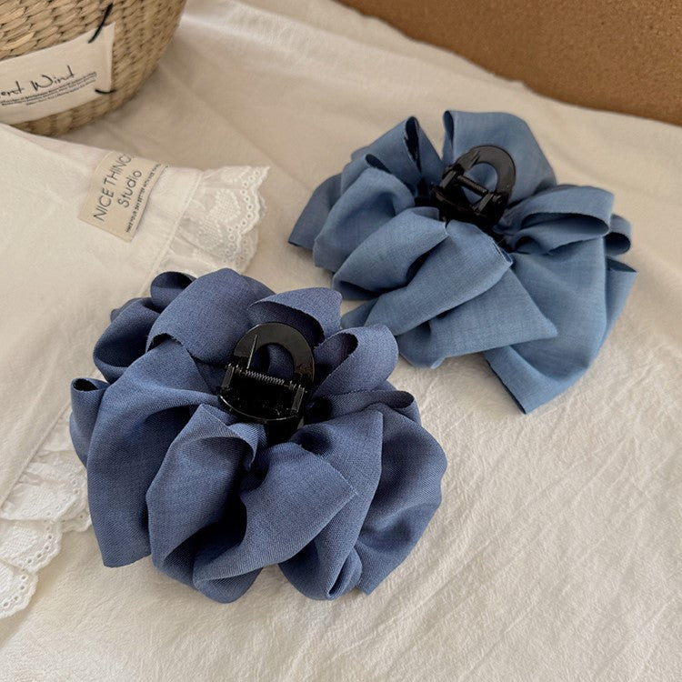 Denim Bubble Hair Claw Clip view 2