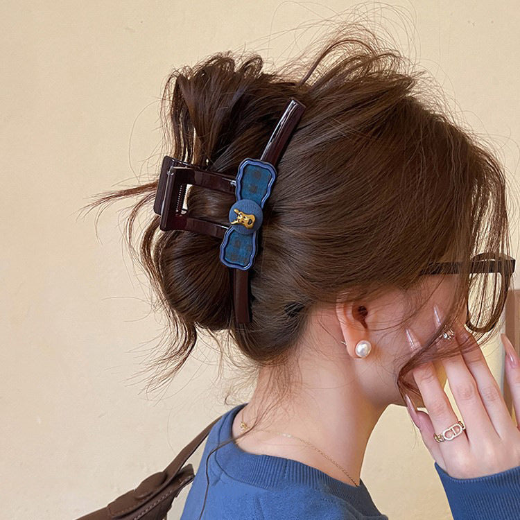 Dog Bow Hair Claw Clip