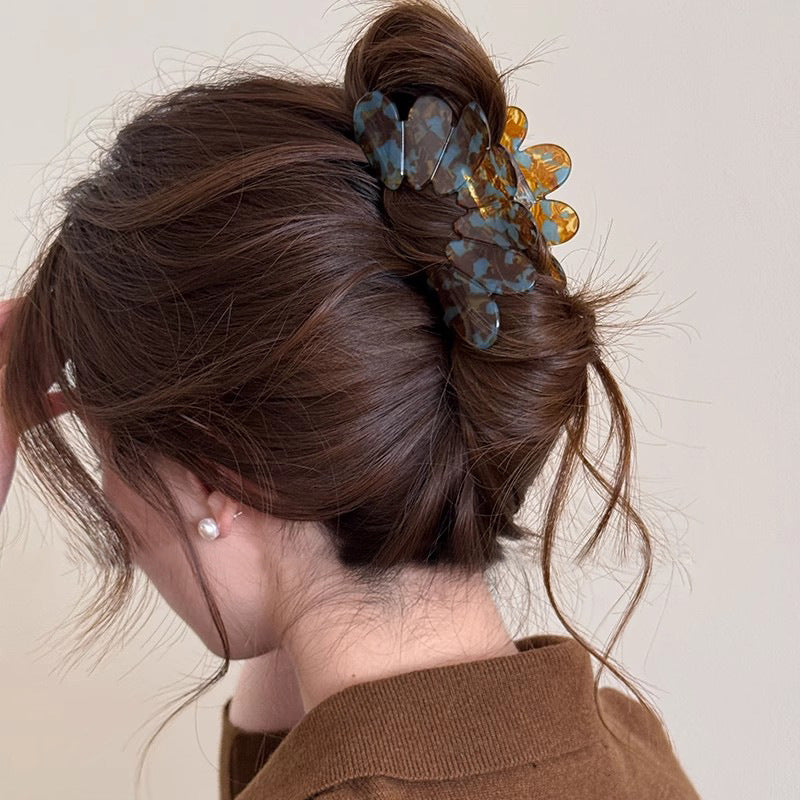 French Petal Flower Hair Claw Clip view 3