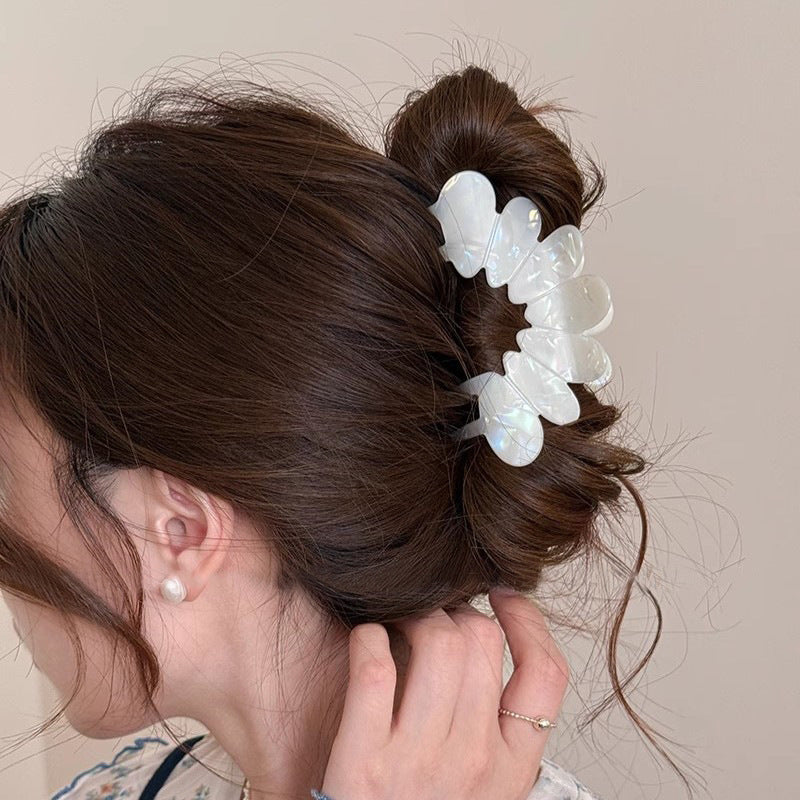 French Petal Flower Hair Claw Clip