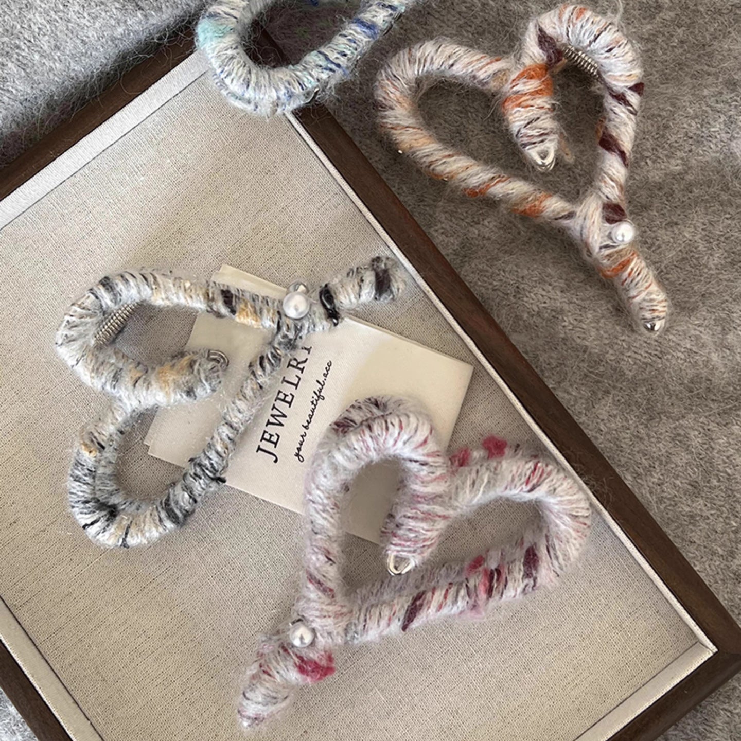 Fuzzy Heart Hair Claw Clip view 2