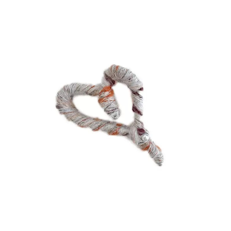 Fuzzy Heart Hair Claw Clip view 5