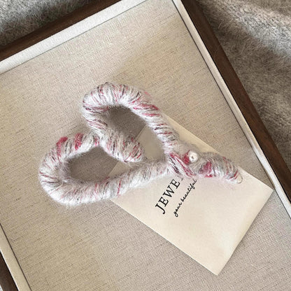 Fuzzy Heart Hair Claw Clip view 6