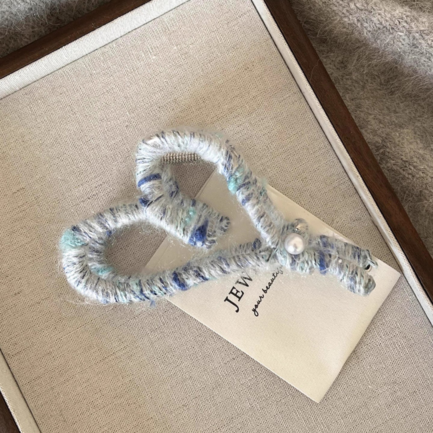 Fuzzy Heart Hair Claw Clip view 8