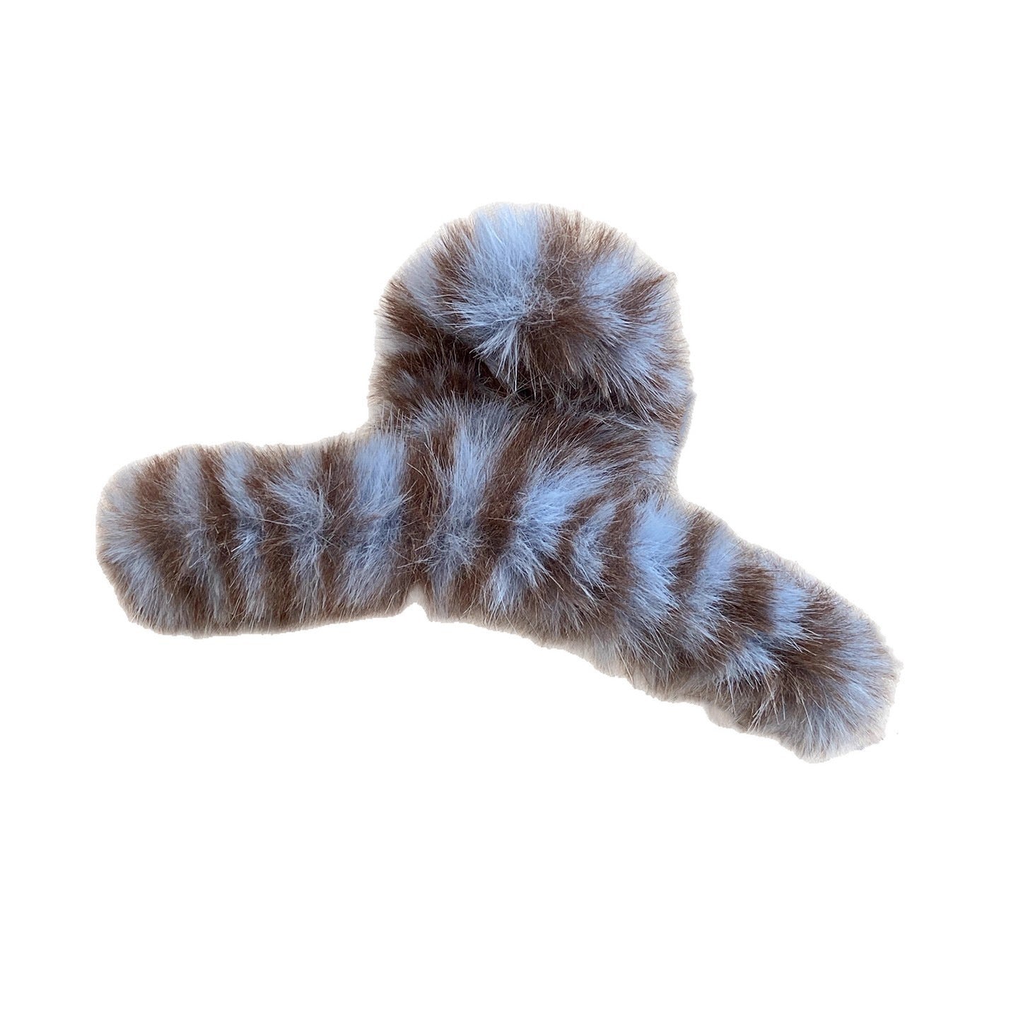 Fuzzy Leopard Hair Claw Clip view 5