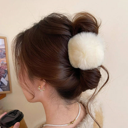 Fuzzy Mini Hair Claw Clip view 4