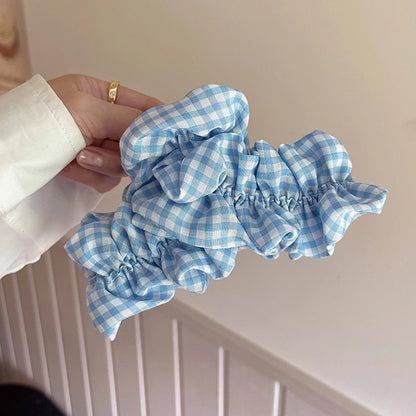 Gingham Ruffle Hair Claw Clip view 9