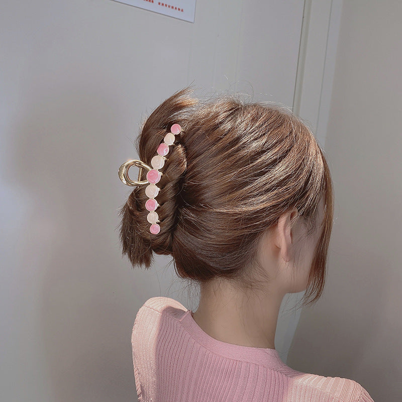 Glossy Geometric Metal Hair Claw Clip view 2