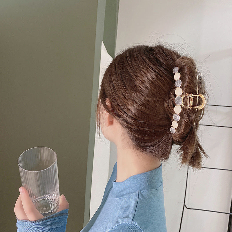 Glossy Geometric Metal Hair Claw Clip view 4