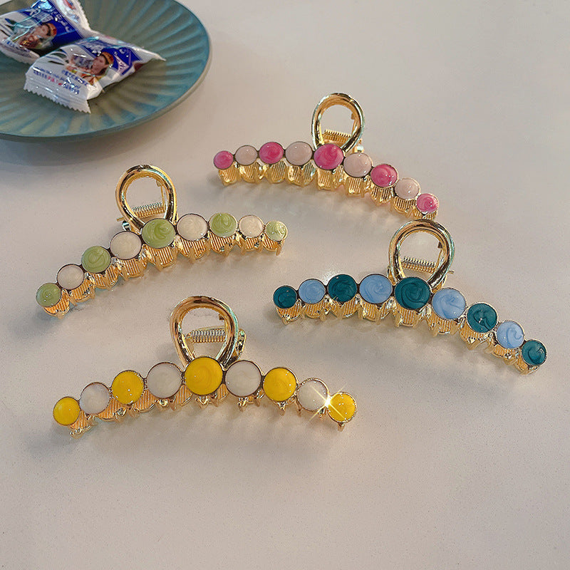 Glossy Geometric Metal Hair Claw Clip