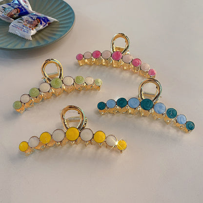 Glossy Geometric Metal Hair Claw Clip