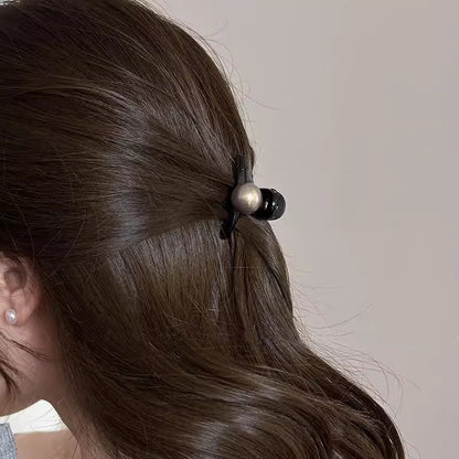 Glossy Pearl Mini Hair Claw Clip view 4
